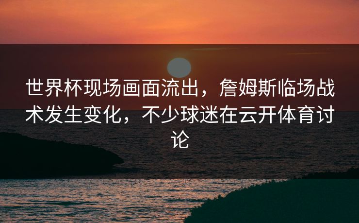 世界杯现场画面流出，詹姆斯临场战术发生变化，不少球迷在云开体育讨论